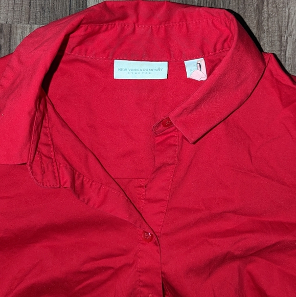 New York and Company Long Sleeve Button Down Collared Shirt - Picture 2 of 4